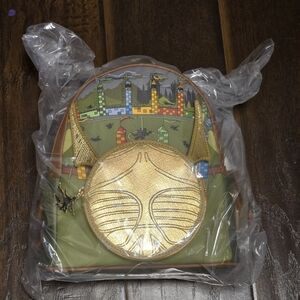 Loungefly Harry Potter Golden Snitch Mini Backpack new sealed purse bag
